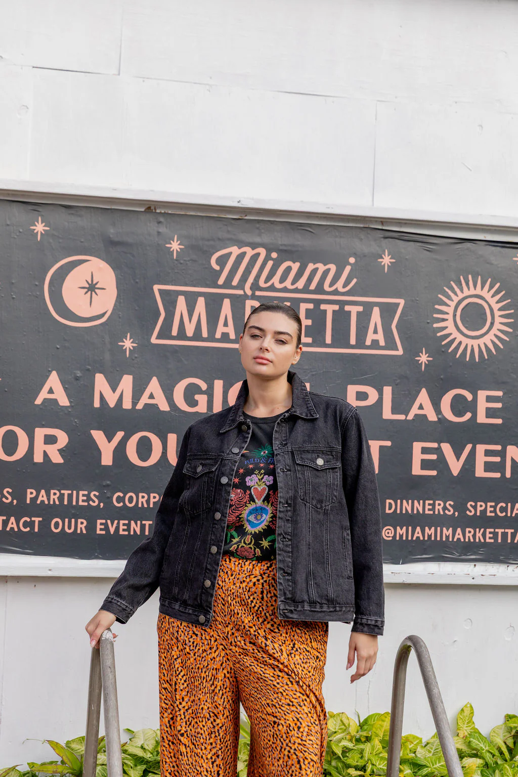 Hayden Boyfriend Denim Jacket in Black Wash - Image 5