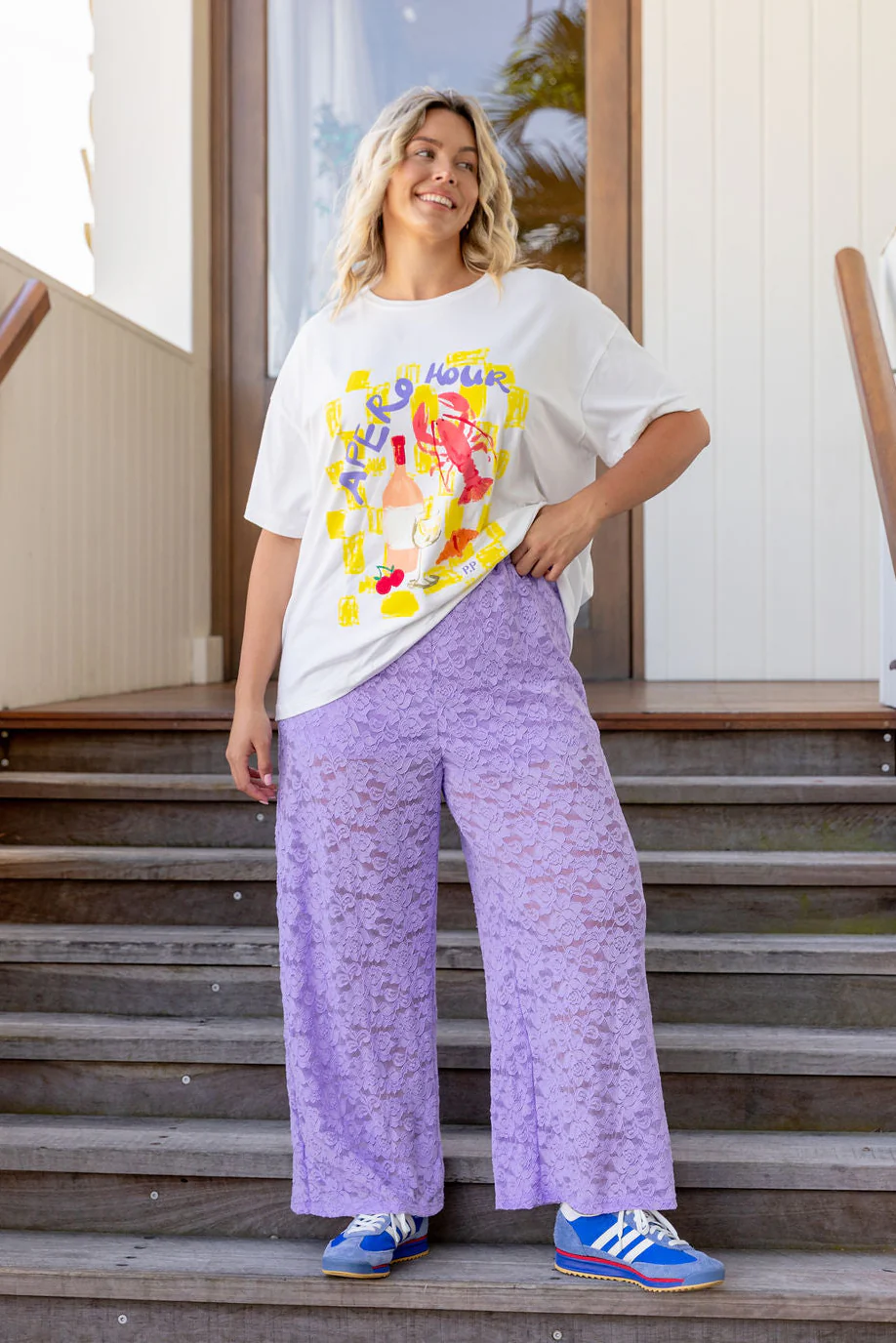 Honey Lace Pant in Lilac - Image 3