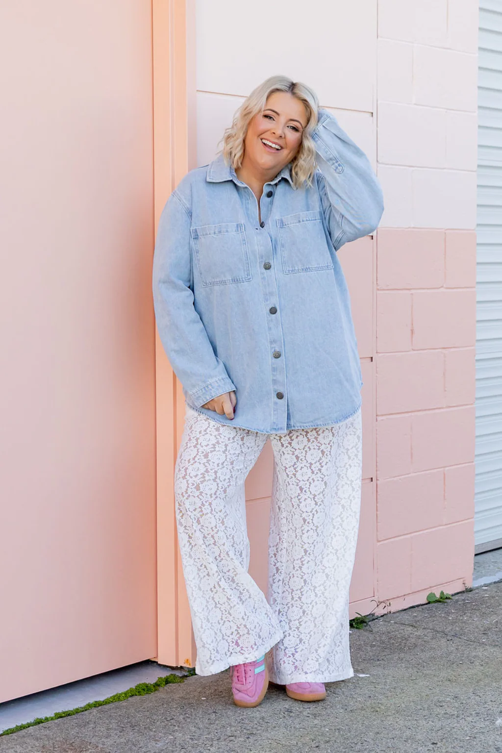 Honey Lace Pant in White