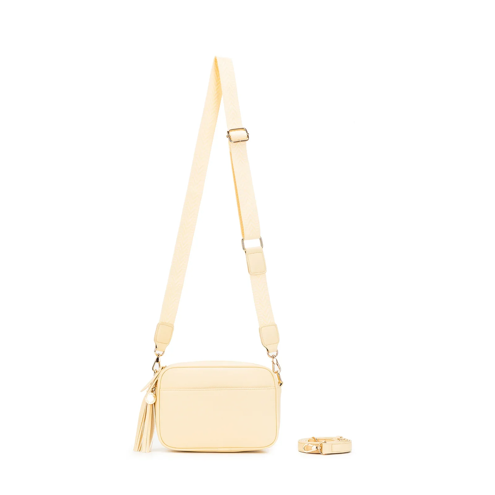 Indie Yellow Chiffon Crossbody Bag by Black Caviar - Image 8