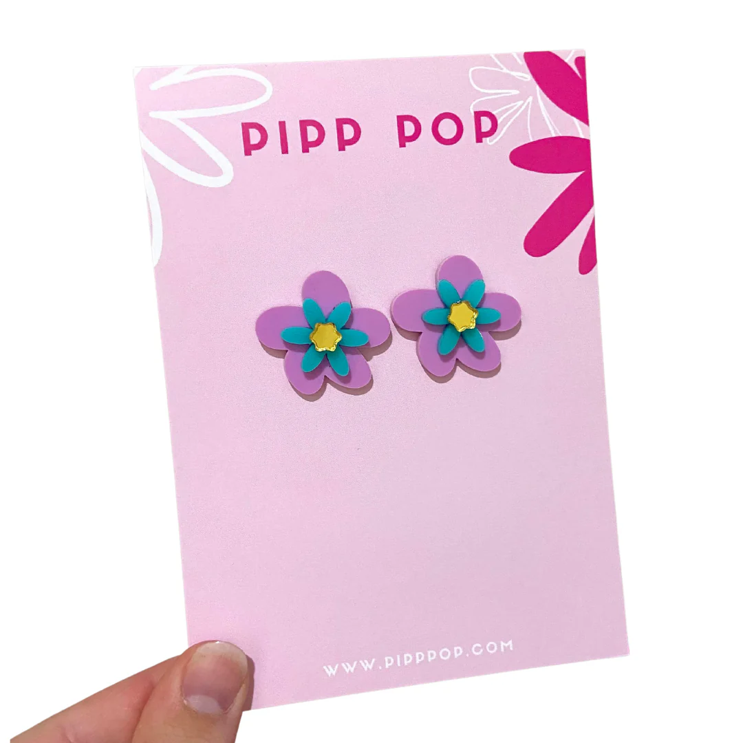 Jessie Flower Stud Earrings - Image 2