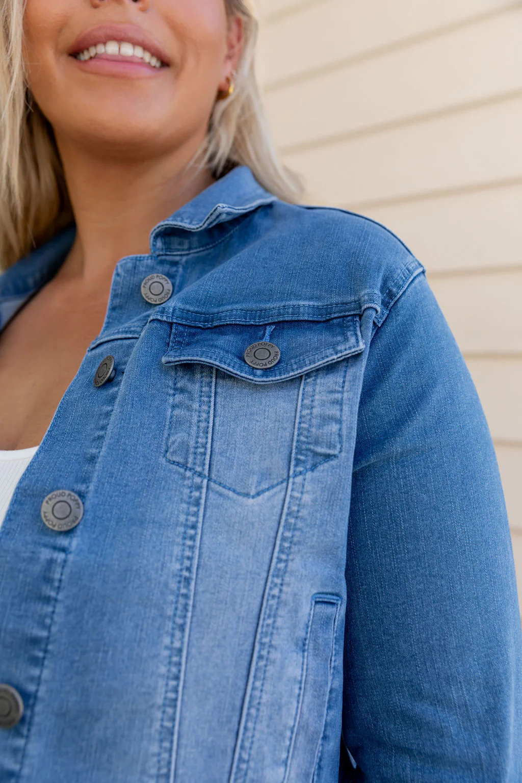 Kenzie Crop Denim Jacket - Image 18