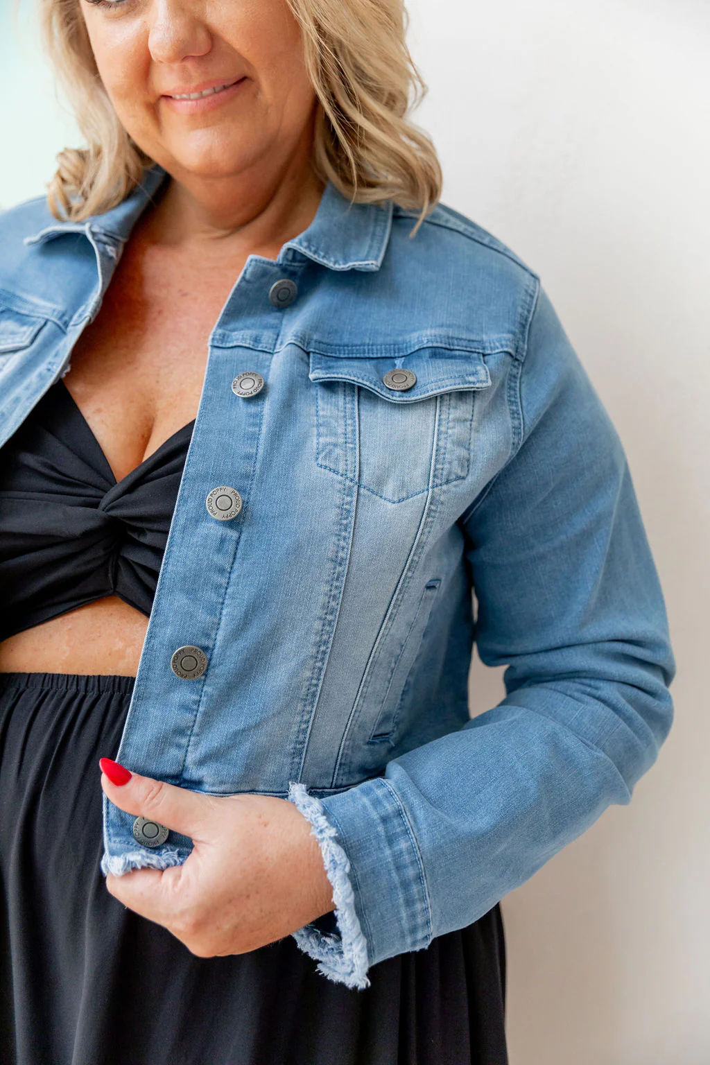 Kenzie Crop Denim Jacket - Image 27