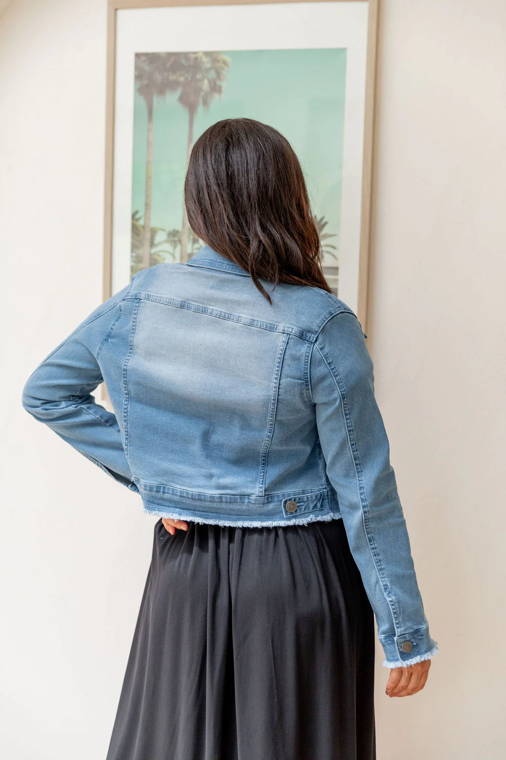Kenzie Crop Denim Jacket - Image 35