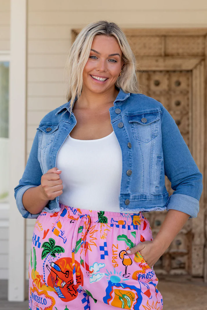 Kenzie Crop Denim Jacket - Image 4