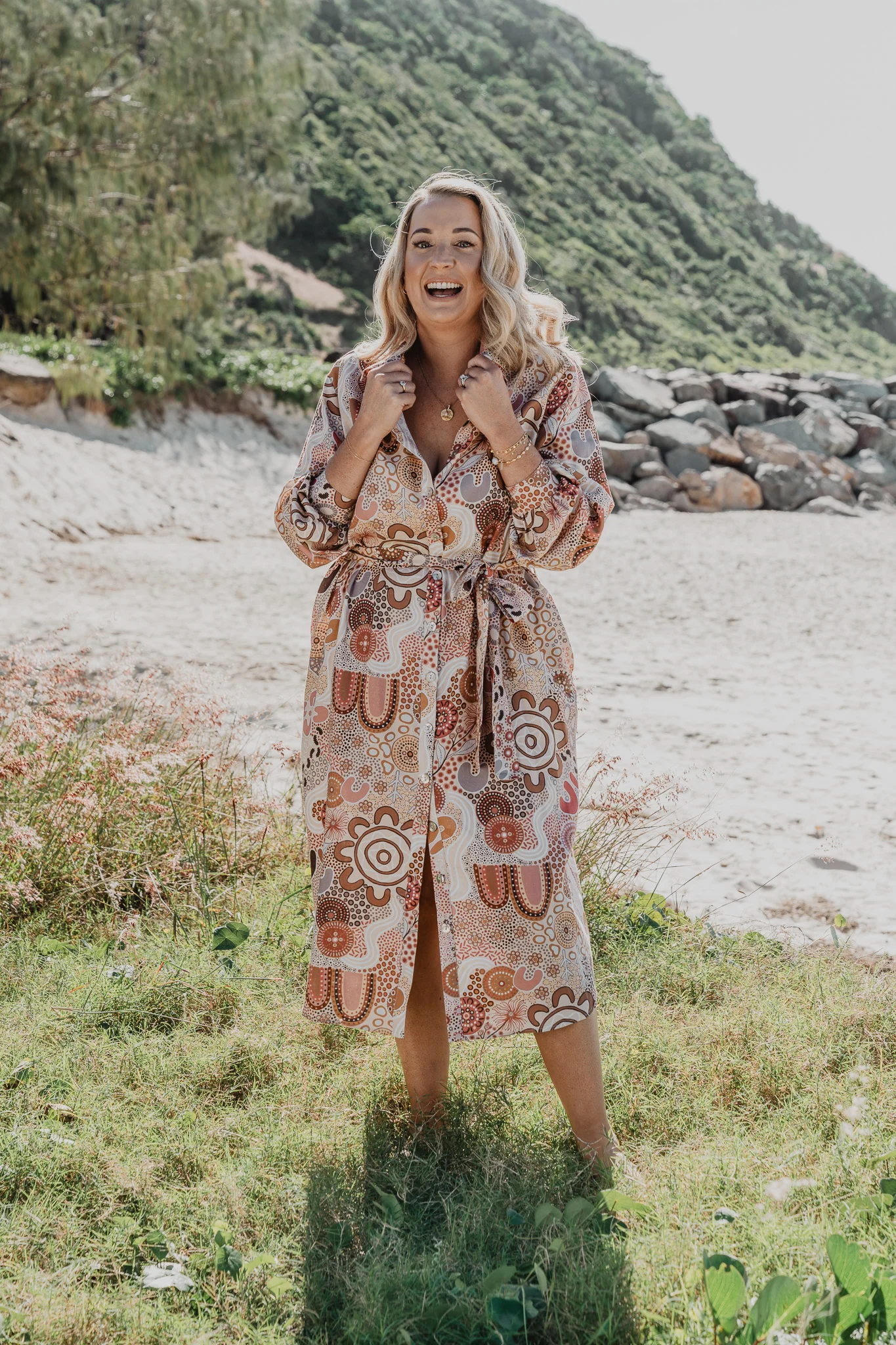 Lana Midi Shirt Dress in Rise and Bloom - Image 21
