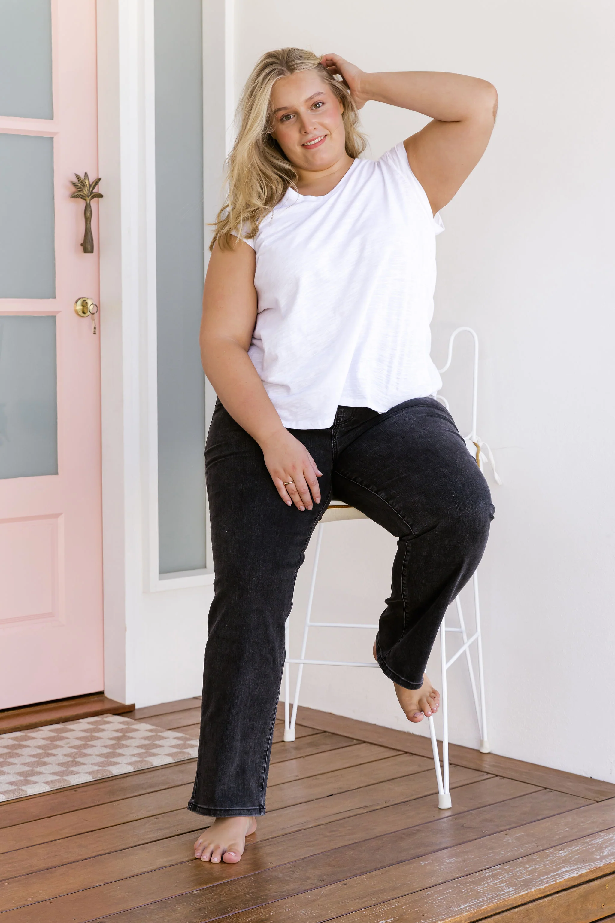 Lara Pull on Jeans in Vintage Black - Image 18