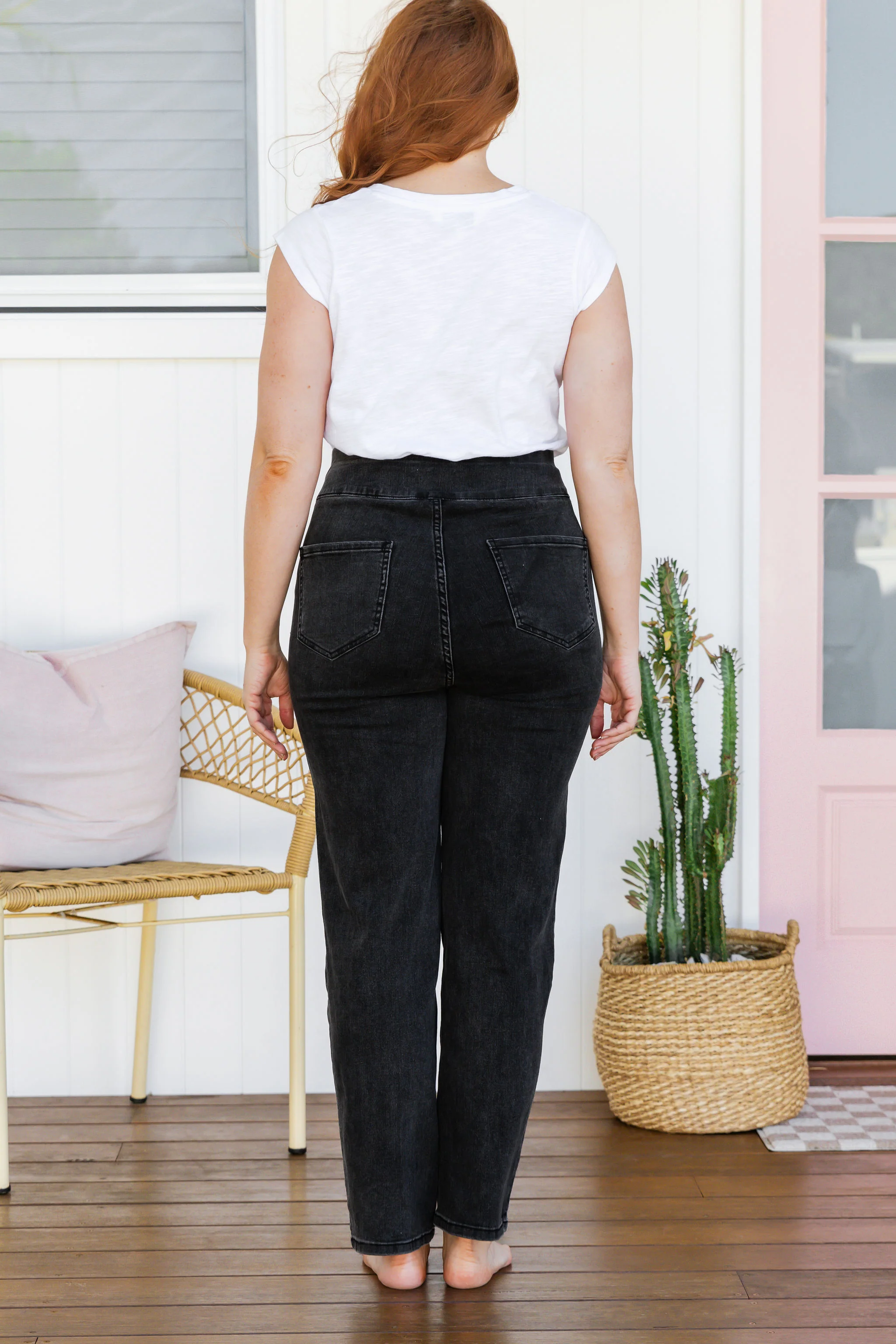 Lara Pull on Jeans in Vintage Black - Image 28