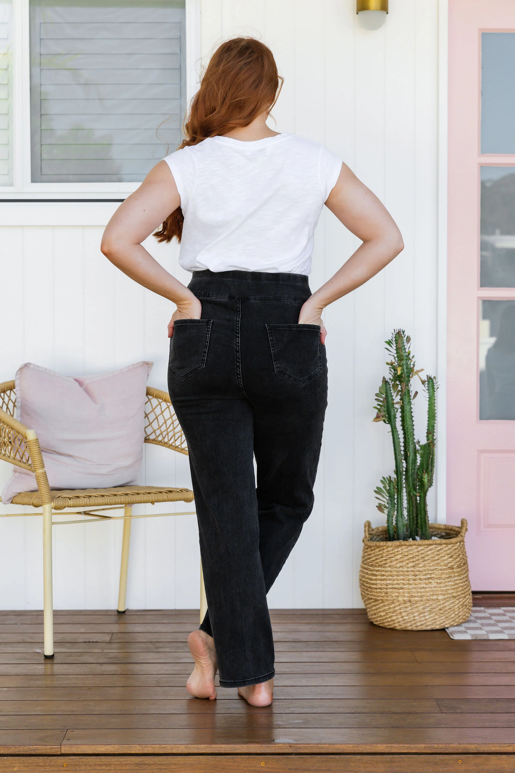 Lara Pull on Jeans in Vintage Black - Image 29