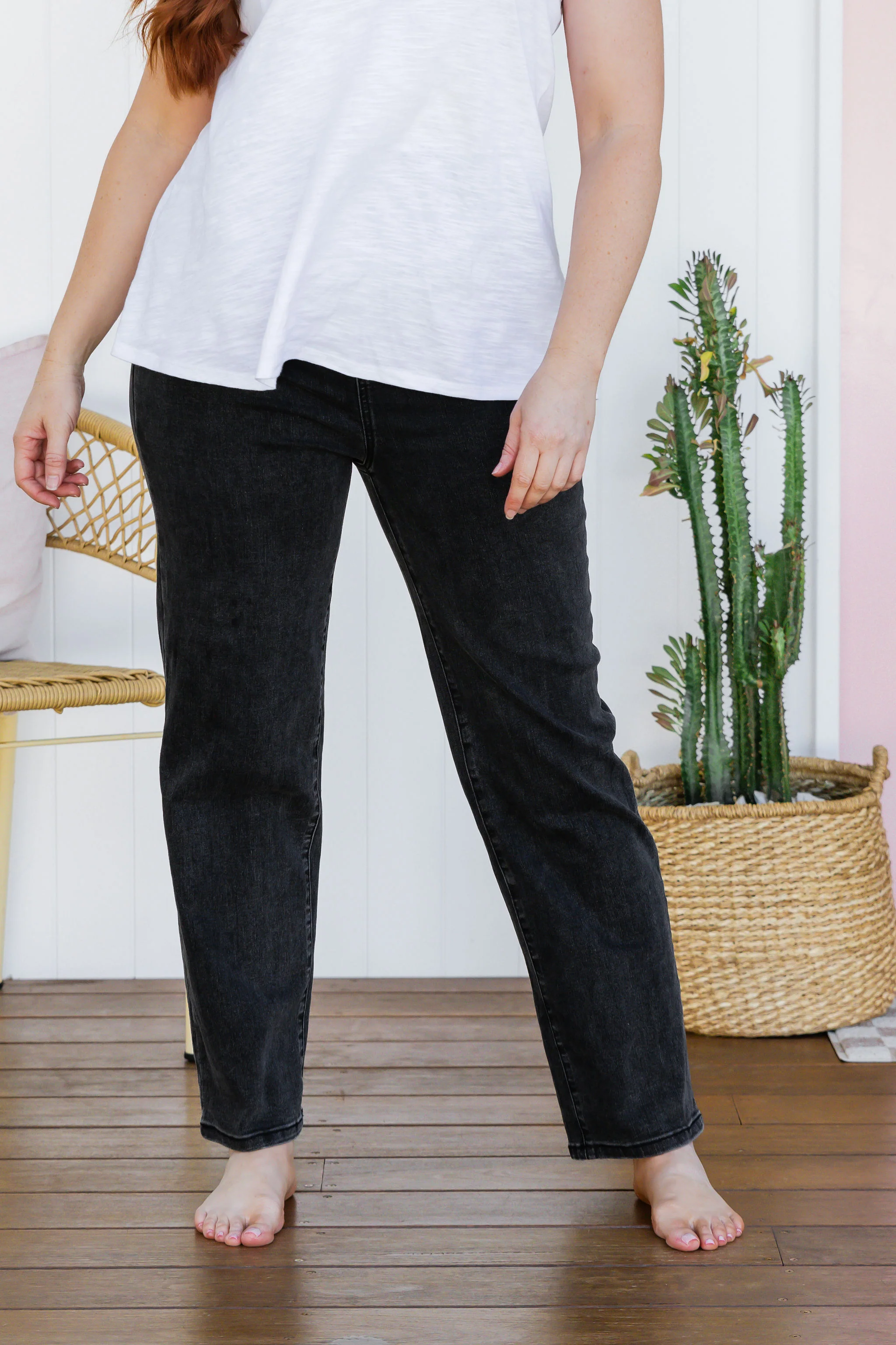 Lara Pull on Jeans in Vintage Black - Image 32