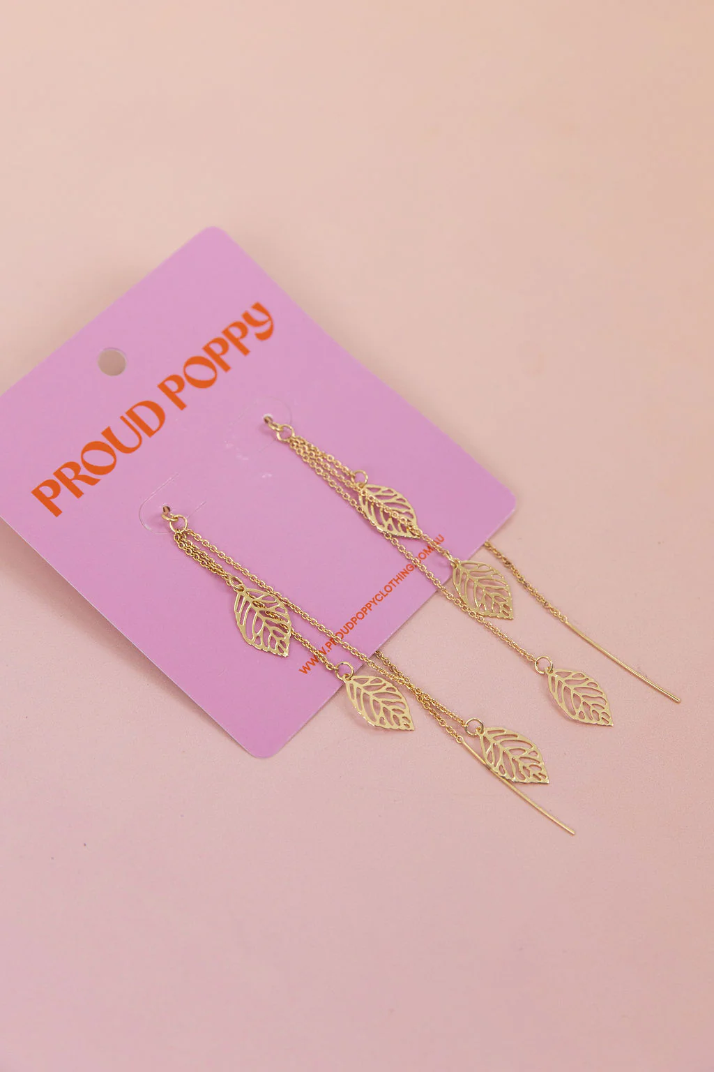 Leaf Drop Earrings - Image 2