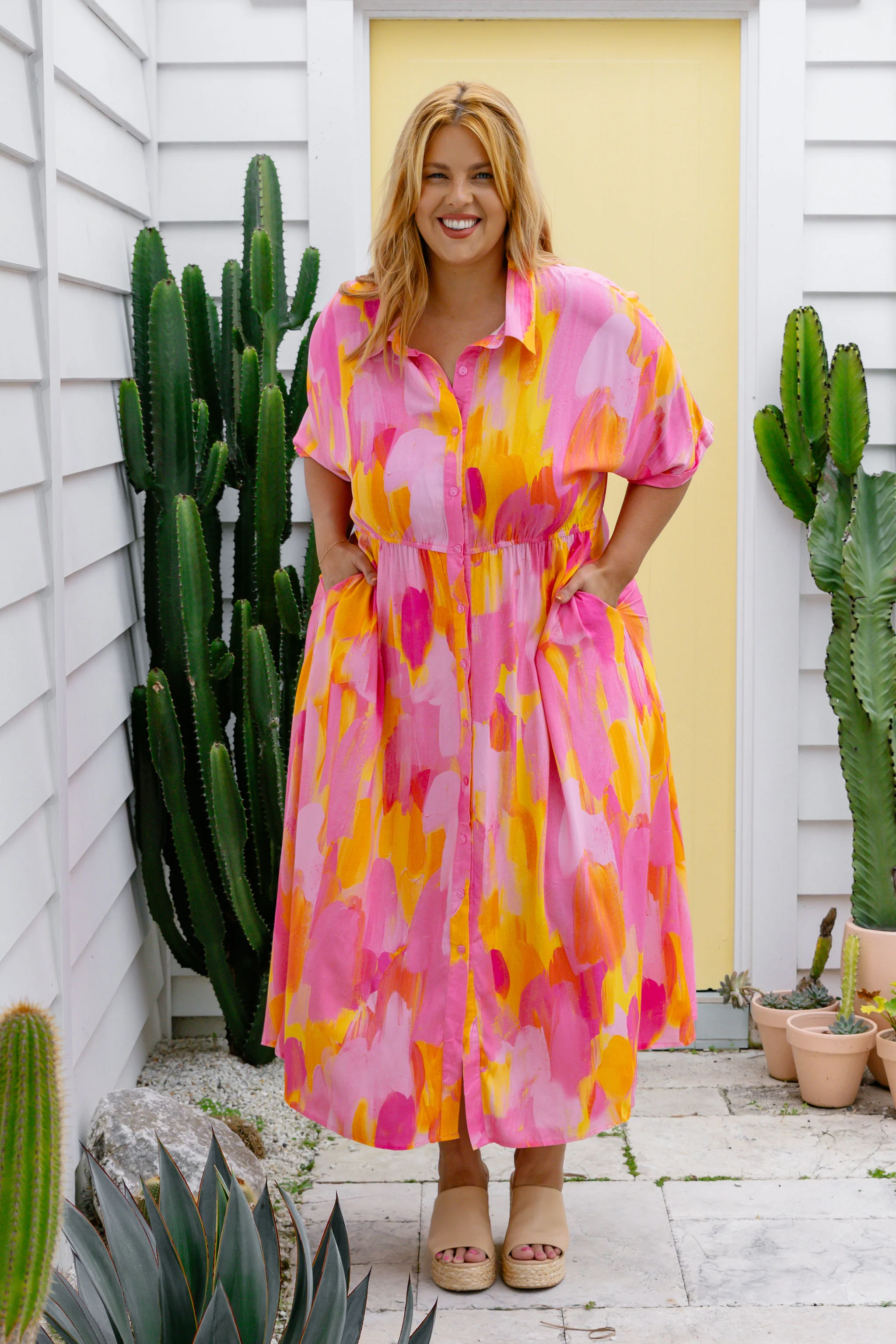 Maggi Dress in Pink Bloom by Maggi McDonald