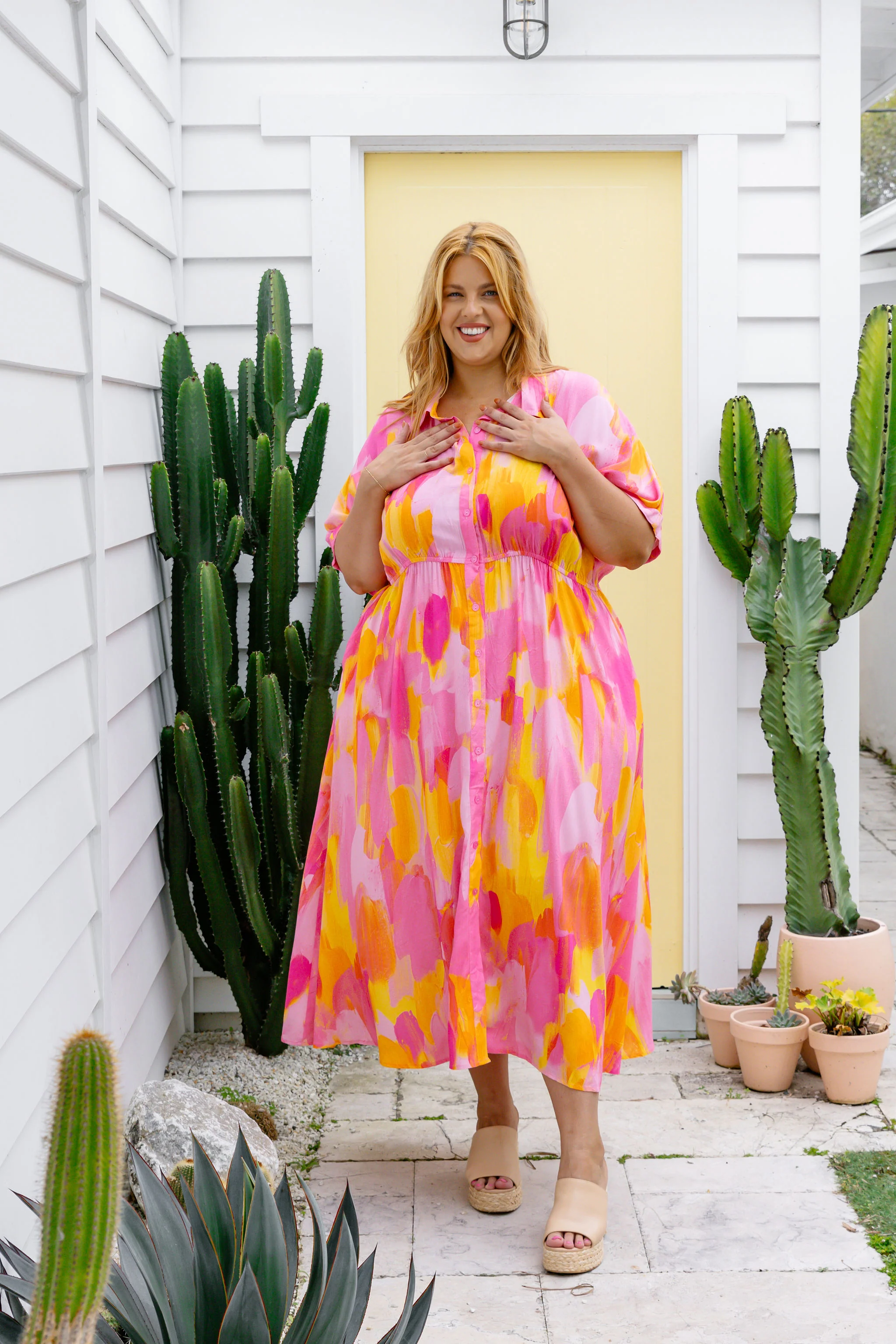 Maggi Dress in Pink Bloom by Maggi McDonald - Image 21