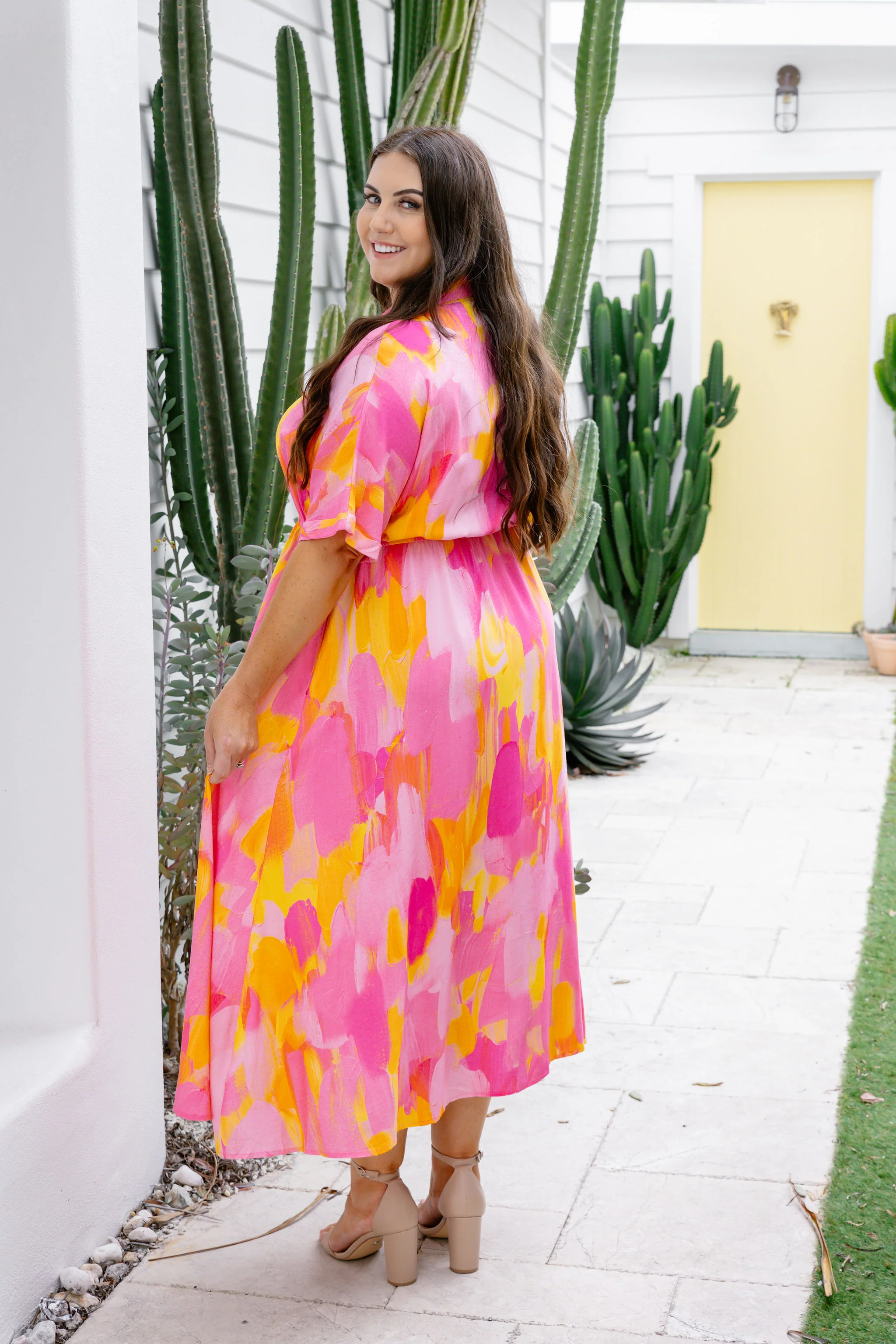 Maggi Dress in Pink Bloom by Maggi McDonald - Image 6