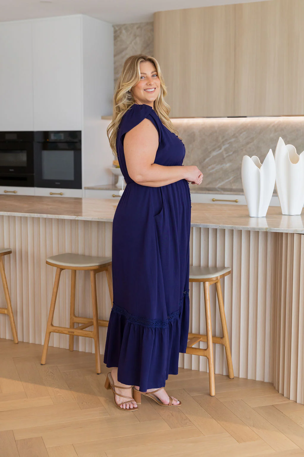 Louisa Maxi Dress in Midnight - Image 9