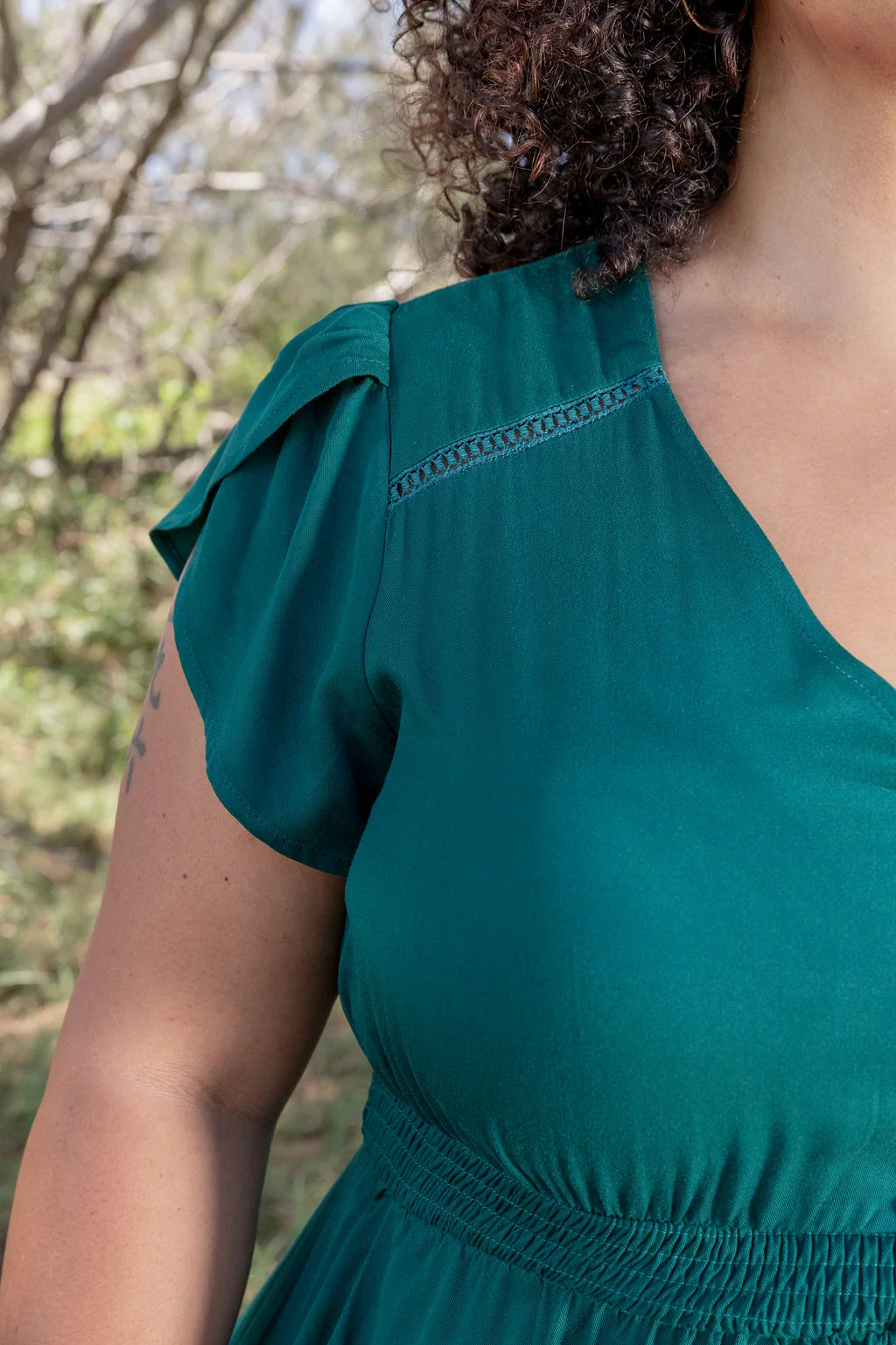 Louisa Maxi Dress in Pine - Image 7