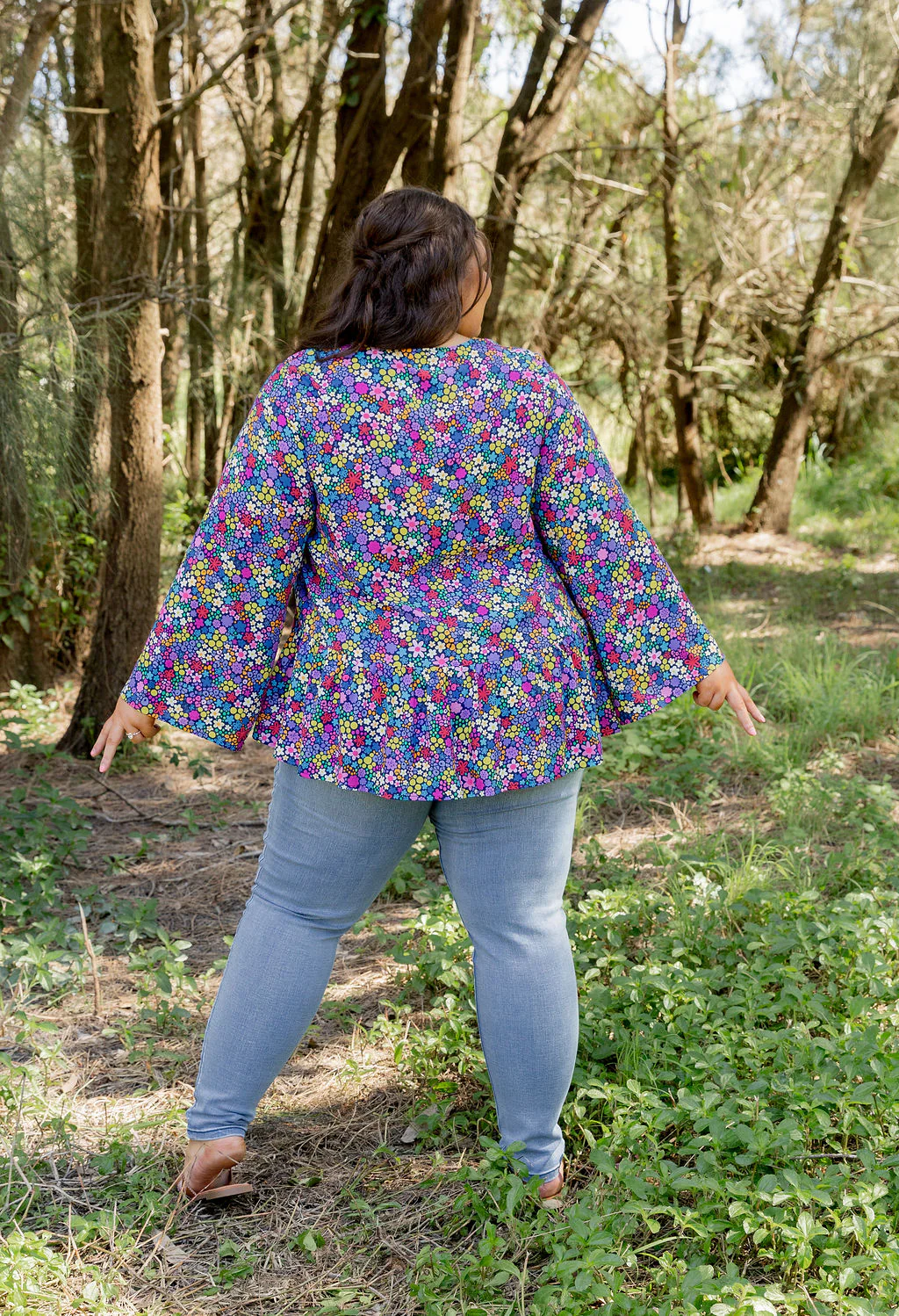 Long Sleeve Peak Top in Ditsy by Kasey Rainbow - Image 10