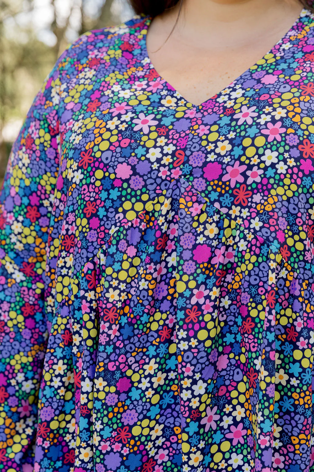 Long Sleeve Peak Top in Ditsy by Kasey Rainbow - Image 7