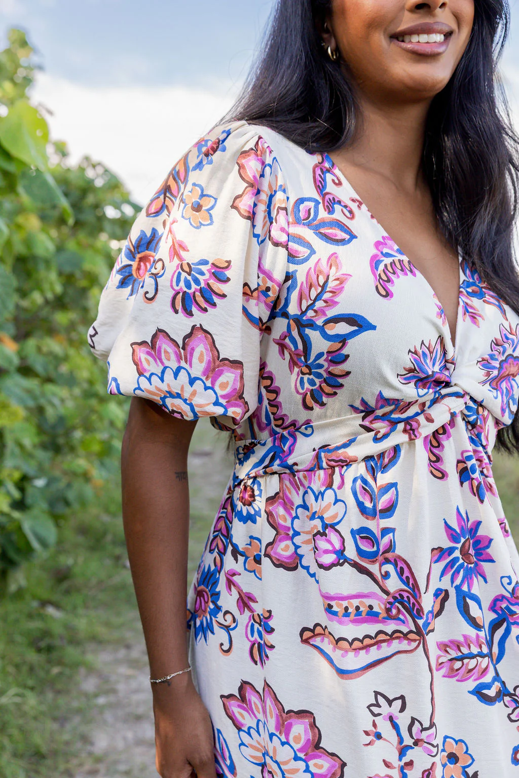 Lucinda Maxi Dress in Floral Paint - Image 7