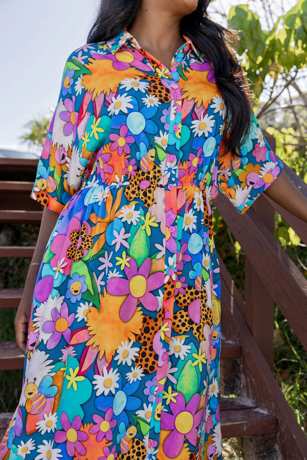 Maddy Midi Dress in Kutopia Floral by Kasey Rainbow - Image 15