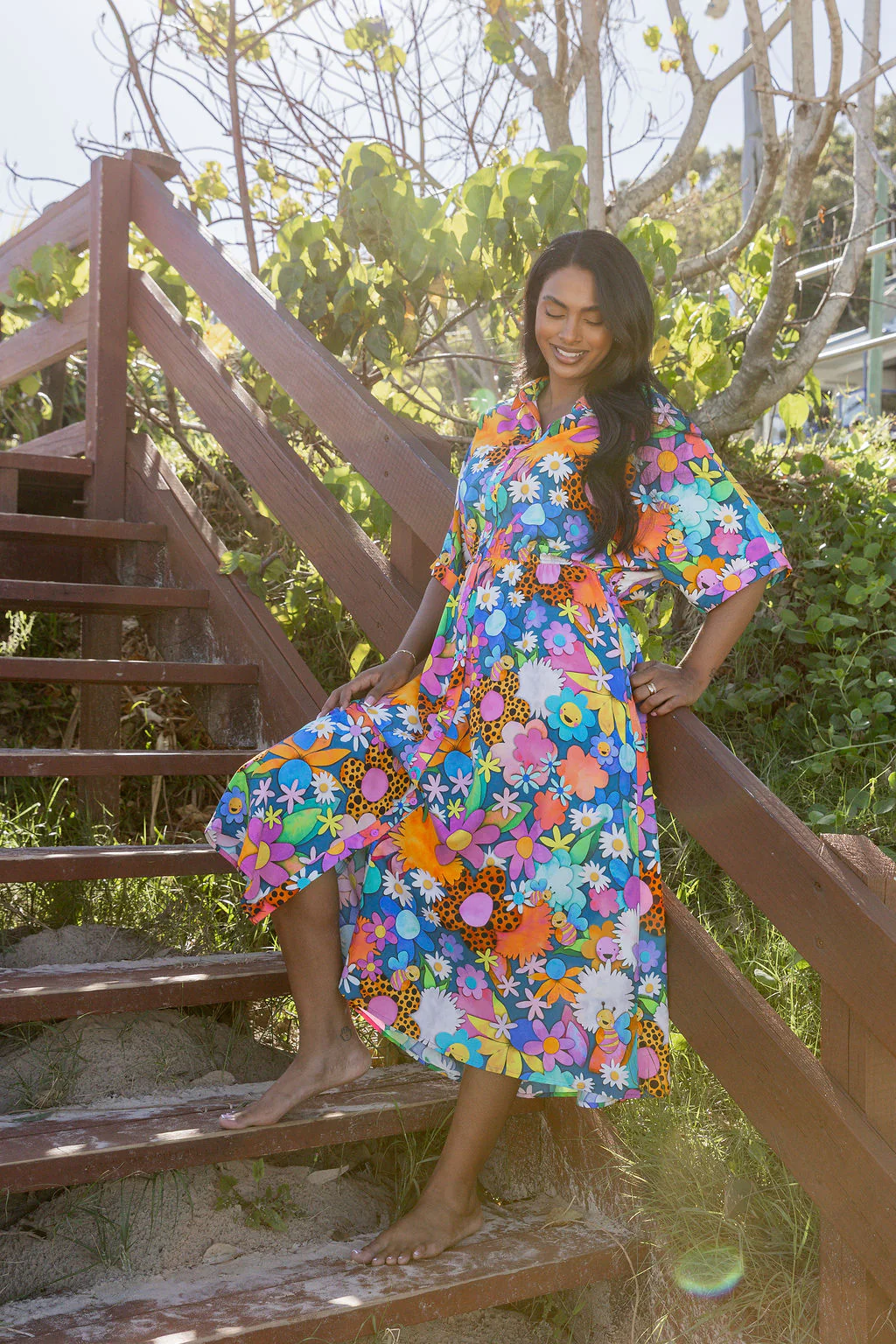 Maddy Midi Dress in Kutopia Floral by Kasey Rainbow - Image 19