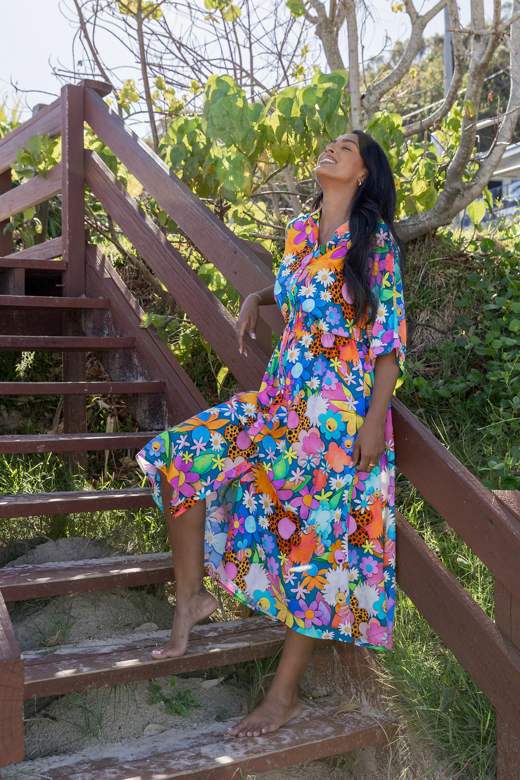 Maddy Midi Dress in Kutopia Floral by Kasey Rainbow - Image 8