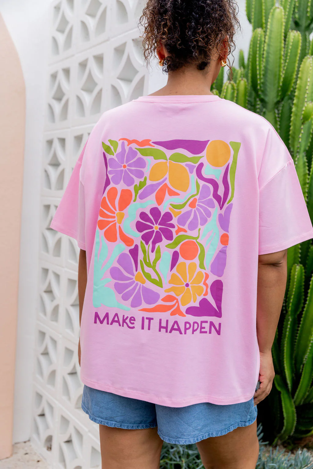 Make it Happen Tee in Sherbet - Image 4