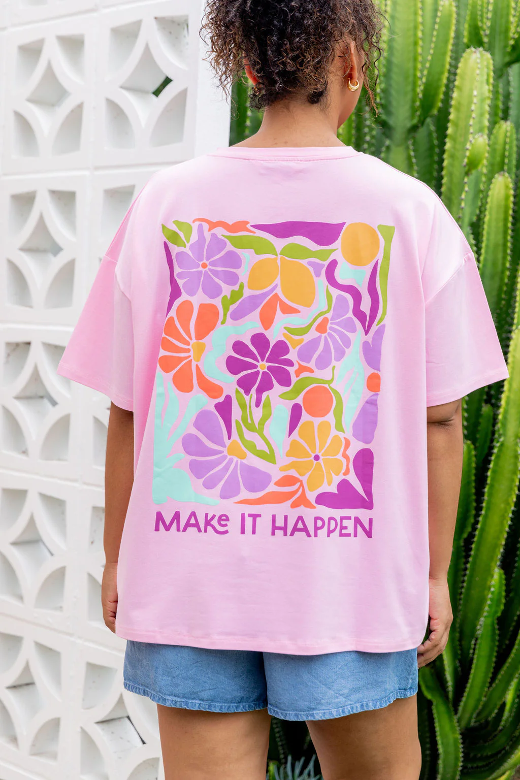 Make it Happen Tee in Sherbet - Image 5