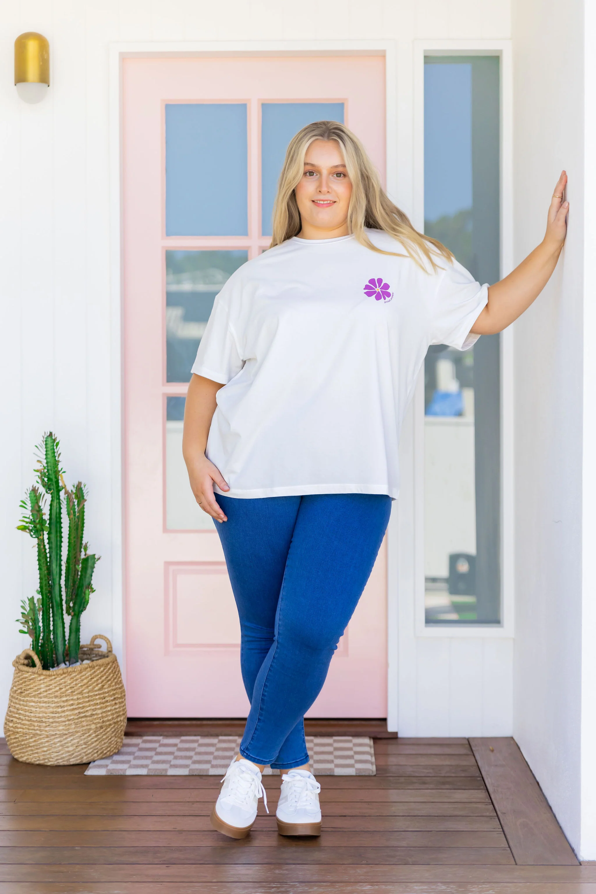 Make it Happen Tee in White - Image 6