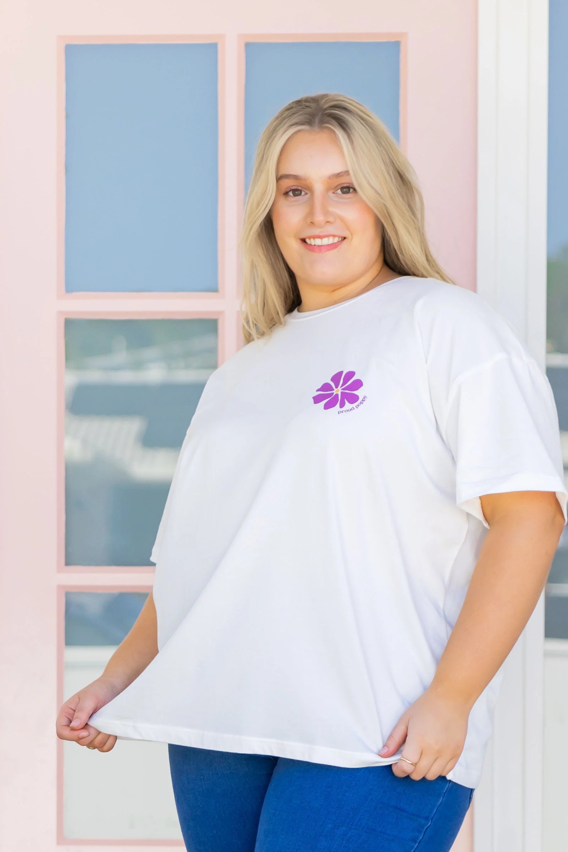 Make it Happen Tee in White - Image 8