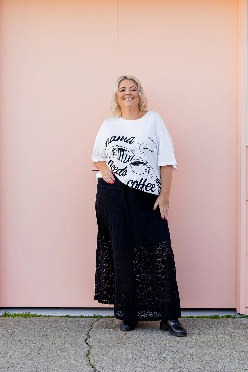 Mamma Needs Coffee Tee in White - Image 22