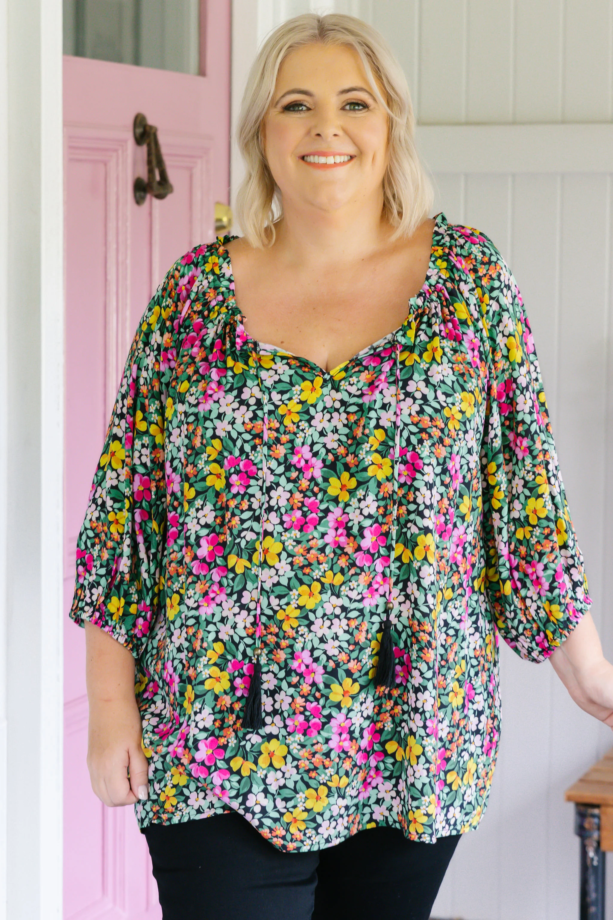 Martina Blouse in Garden Stroll - Image 3