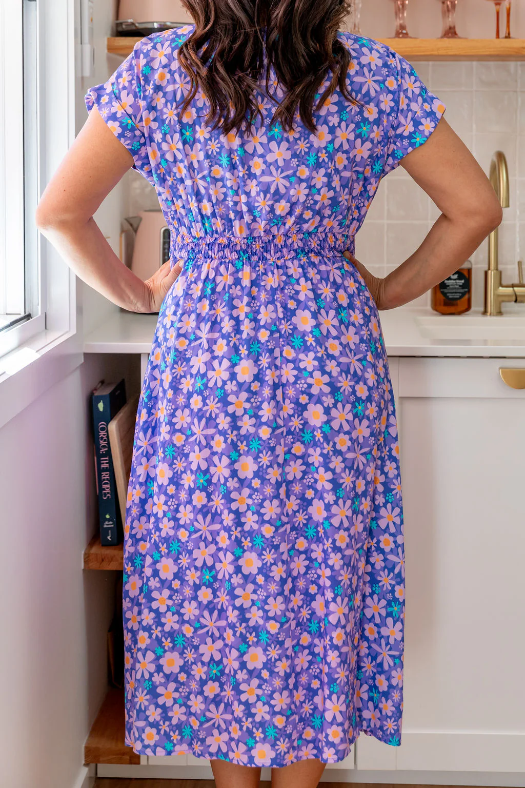 Millie Midi Dress in Lilac Daisies by Kasey Rainbow - Image 10