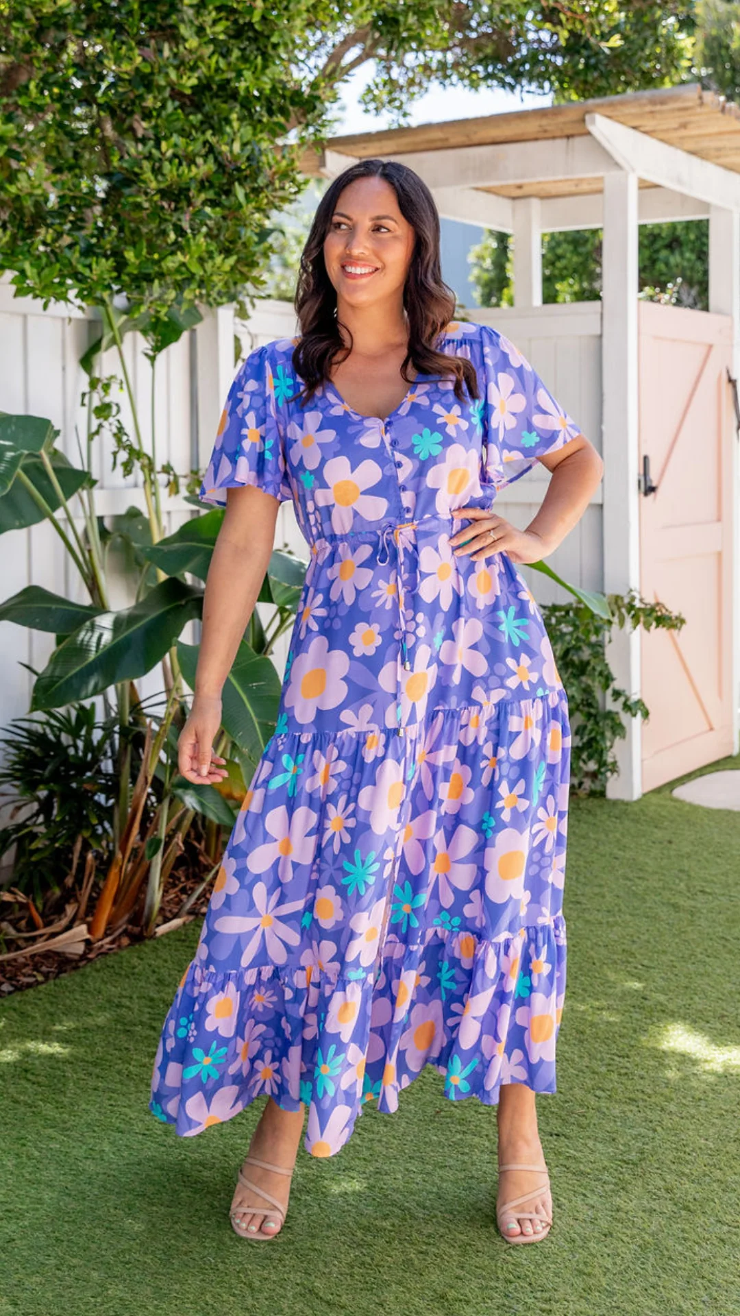 Bonnie Dress in Lilac Daisies