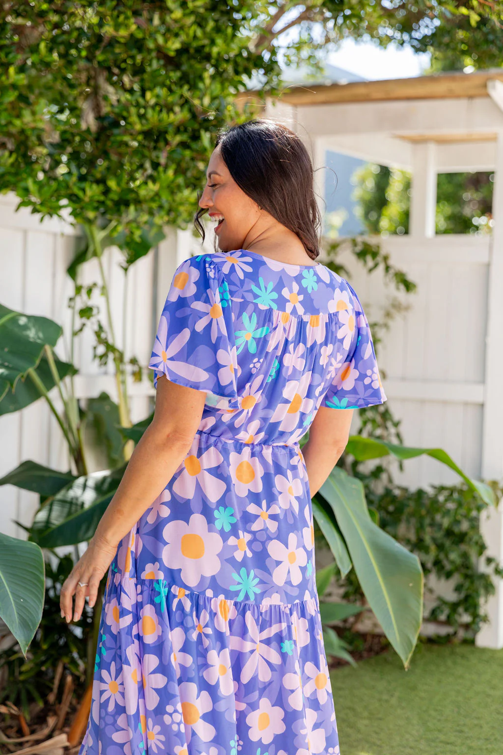 Bonnie Dress in Lilac Daisies - Image 16