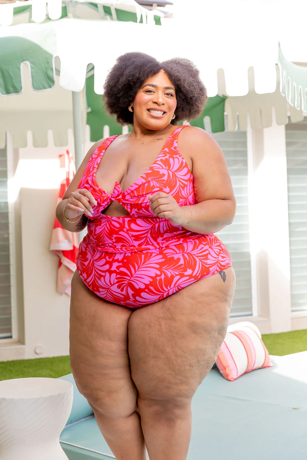 Noosa Tie One Piece In Pink Jungle - Image 14