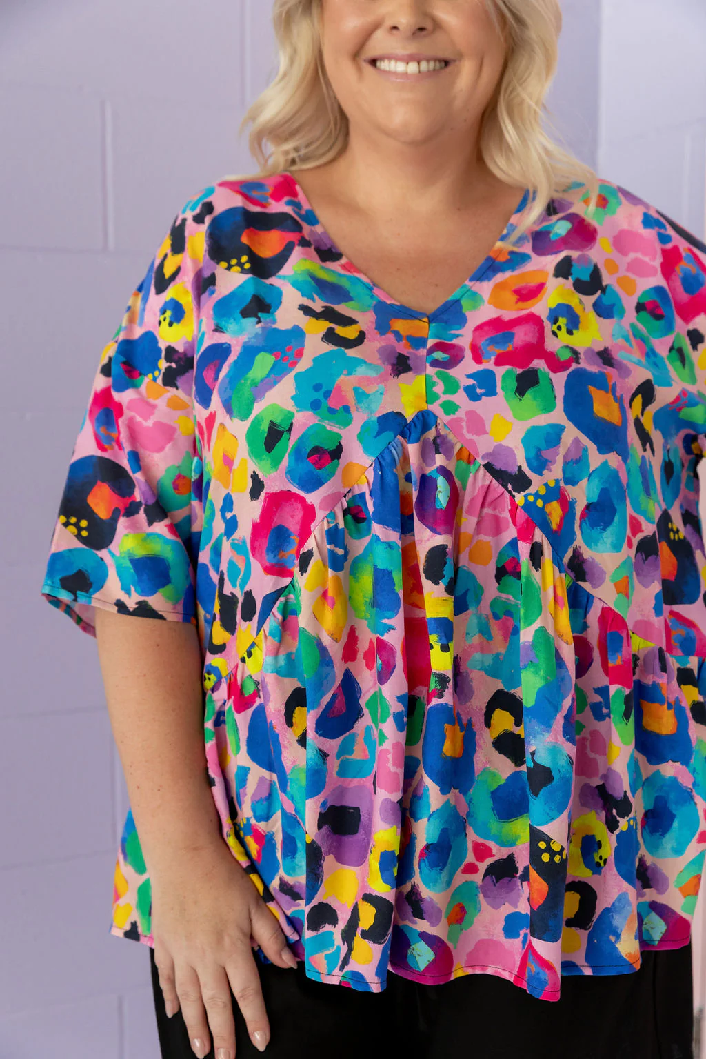 Peak Top in Rainbow Leopard Pink by Kasey Rainbow - Image 4