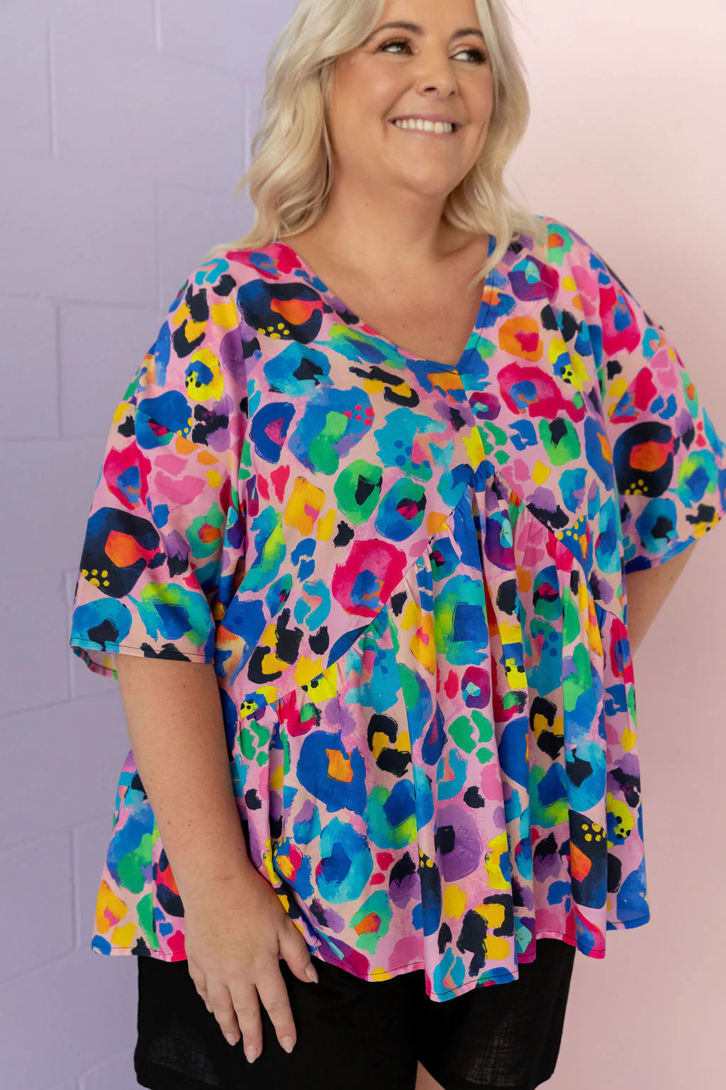 Peak Top in Rainbow Leopard Pink by Kasey Rainbow - Image 6