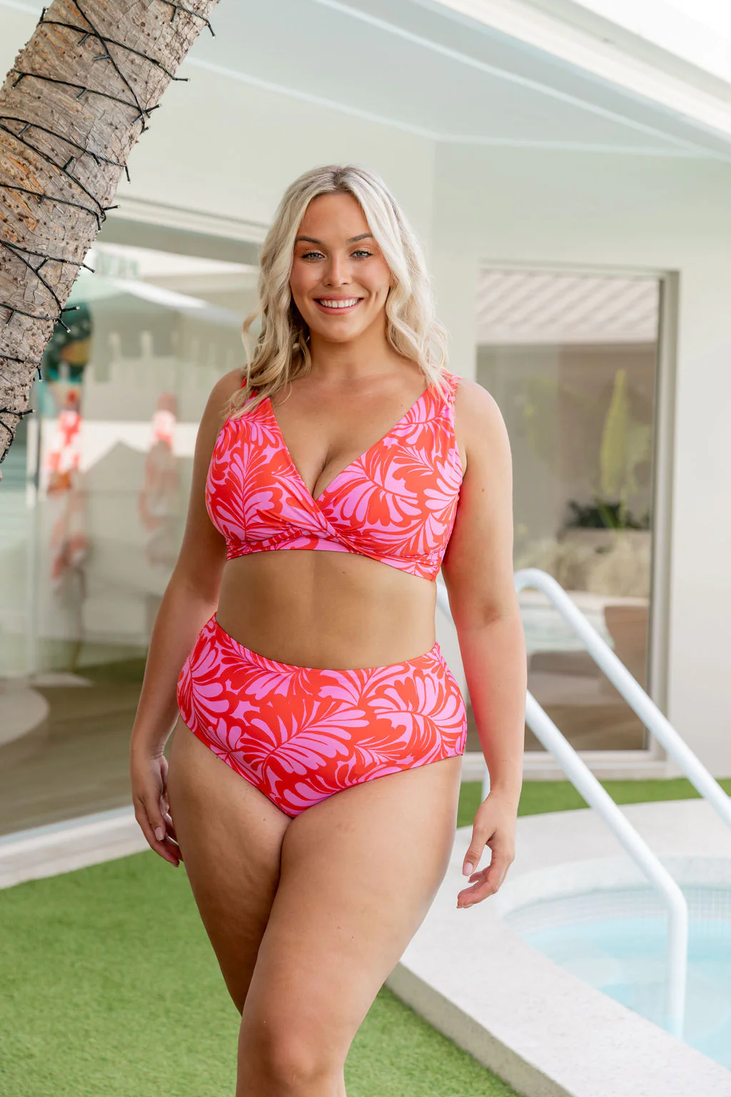 Pearl Bikini Pants In Pink Jungle - Image 7