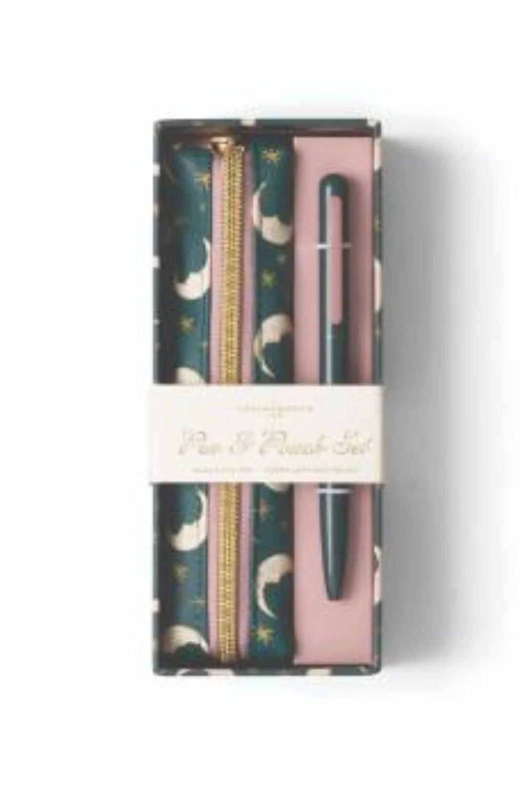 Pen & Pouch Set - Teal Moon - Image 2