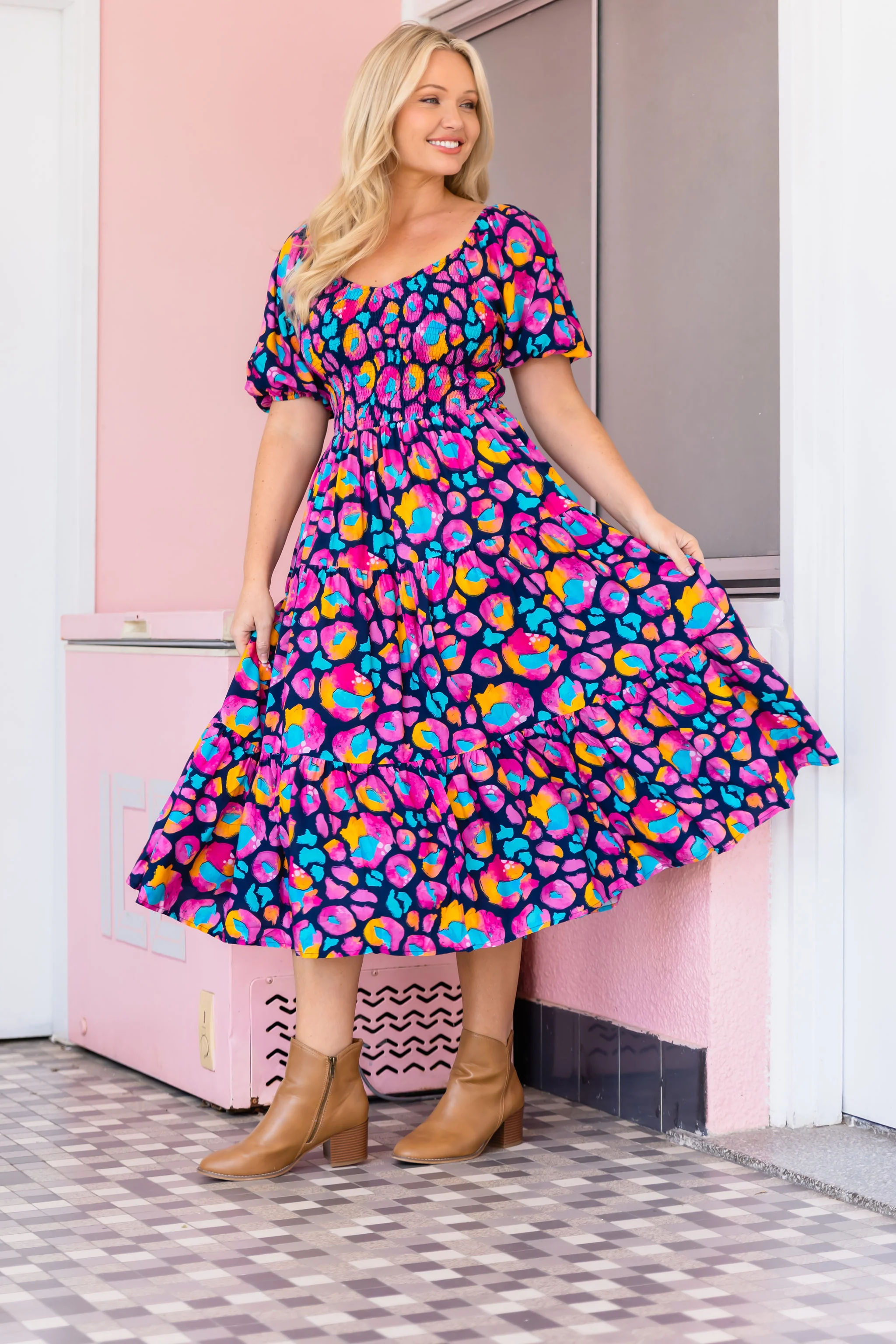 Peri Dress in Magenta Leopard by Kasey Rainbow - Image 28