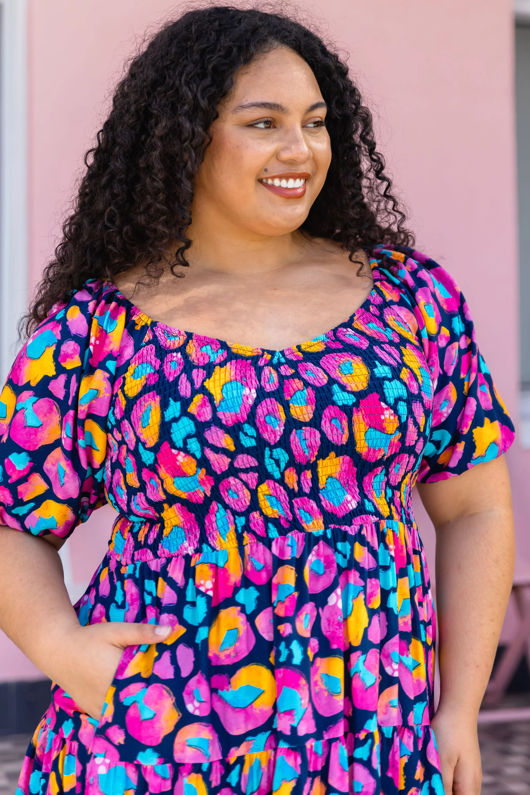 Peri Dress in Magenta Leopard by Kasey Rainbow - Image 5