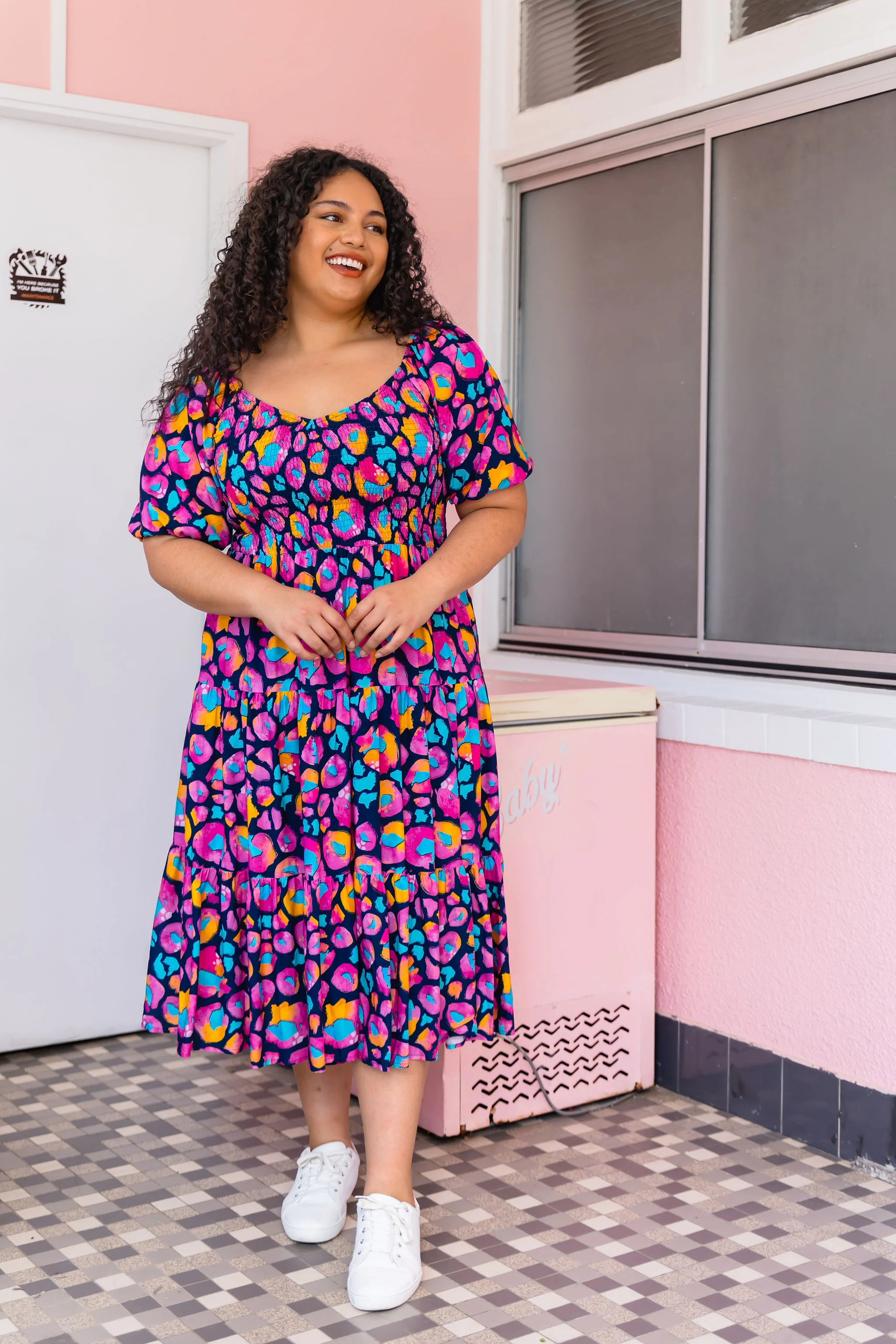 Peri Dress in Magenta Leopard by Kasey Rainbow - Image 7