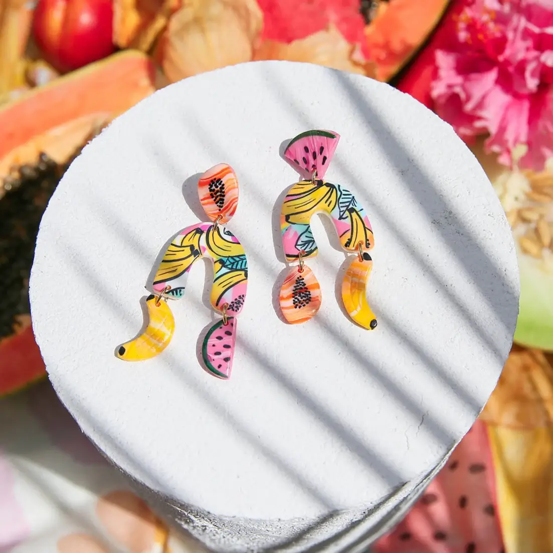 Rio Fruit Dangle Earrings - Image 2