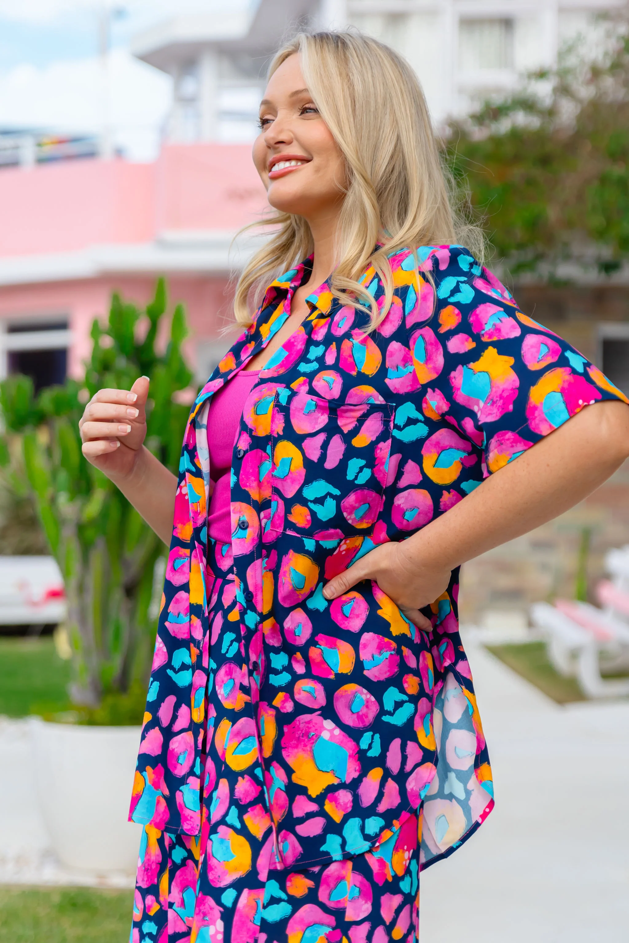 Samara Shirt in Magenta Leopard by Kasey Rainbow - Image 12