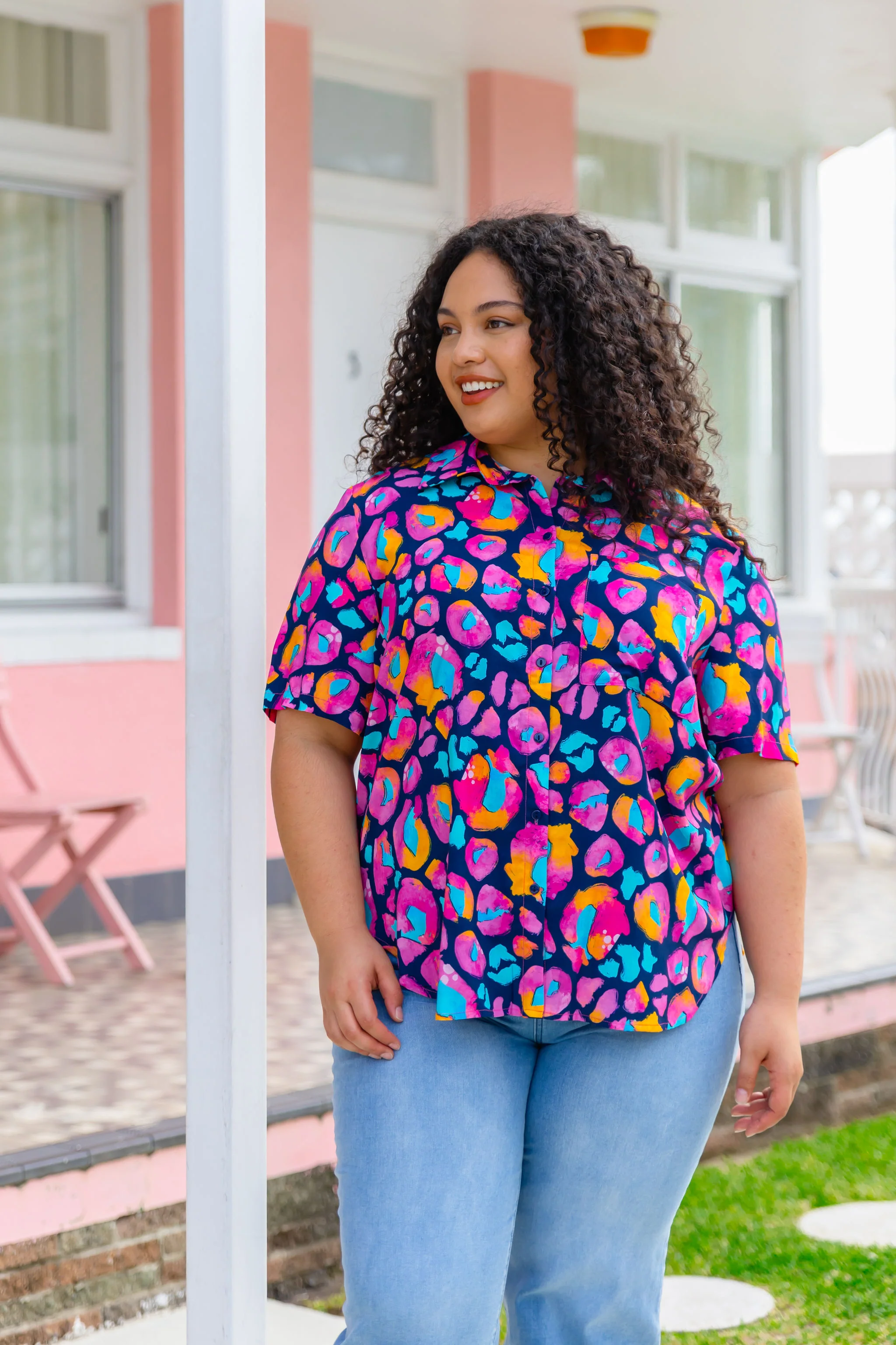 Samara Shirt in Magenta Leopard by Kasey Rainbow - Image 13