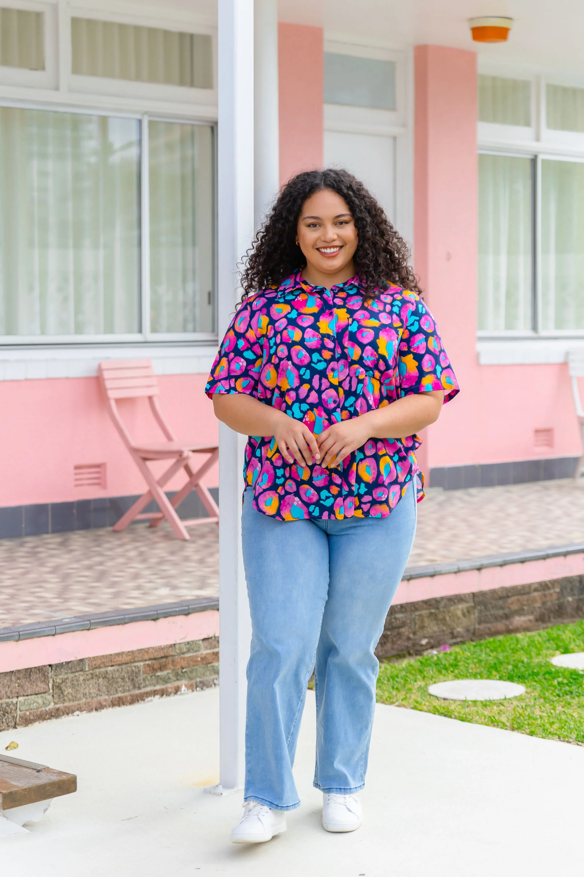 Samara Shirt in Magenta Leopard by Kasey Rainbow - Image 14