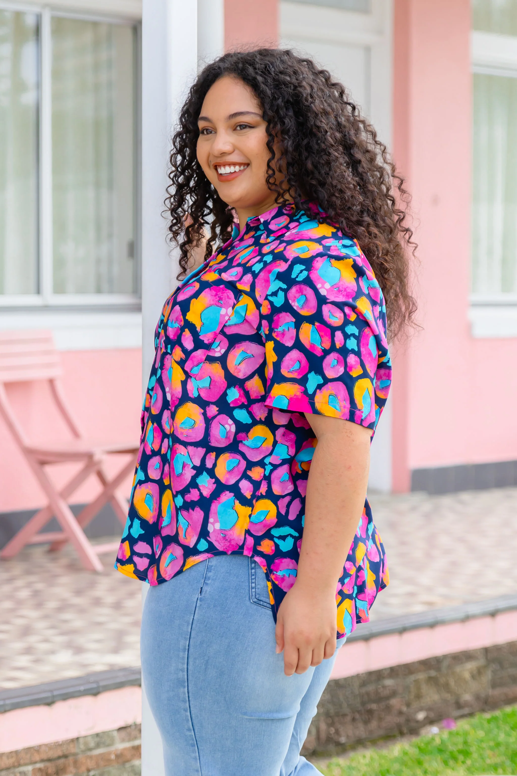 Samara Shirt in Magenta Leopard by Kasey Rainbow - Image 16