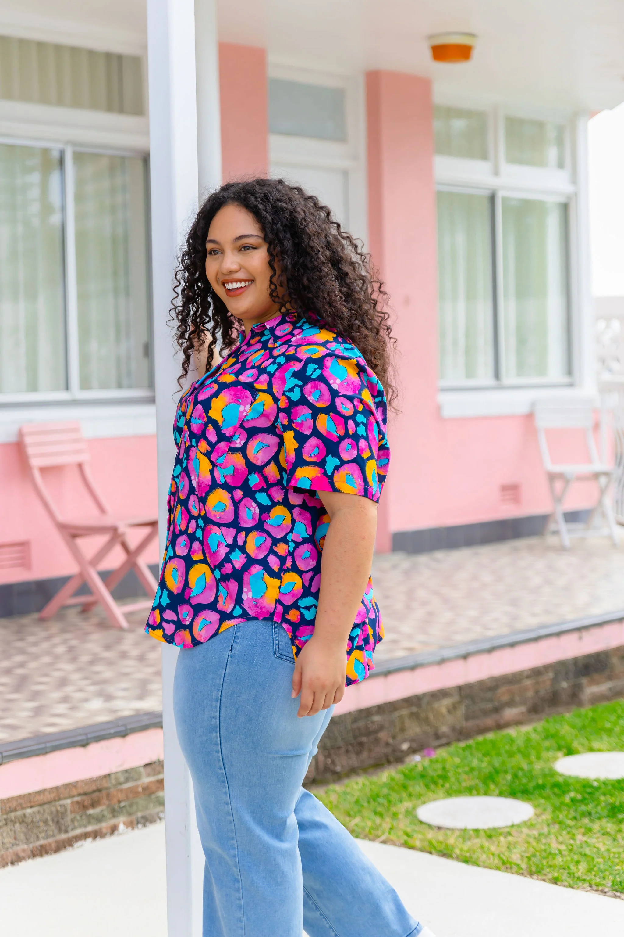 Samara Shirt in Magenta Leopard by Kasey Rainbow - Image 17