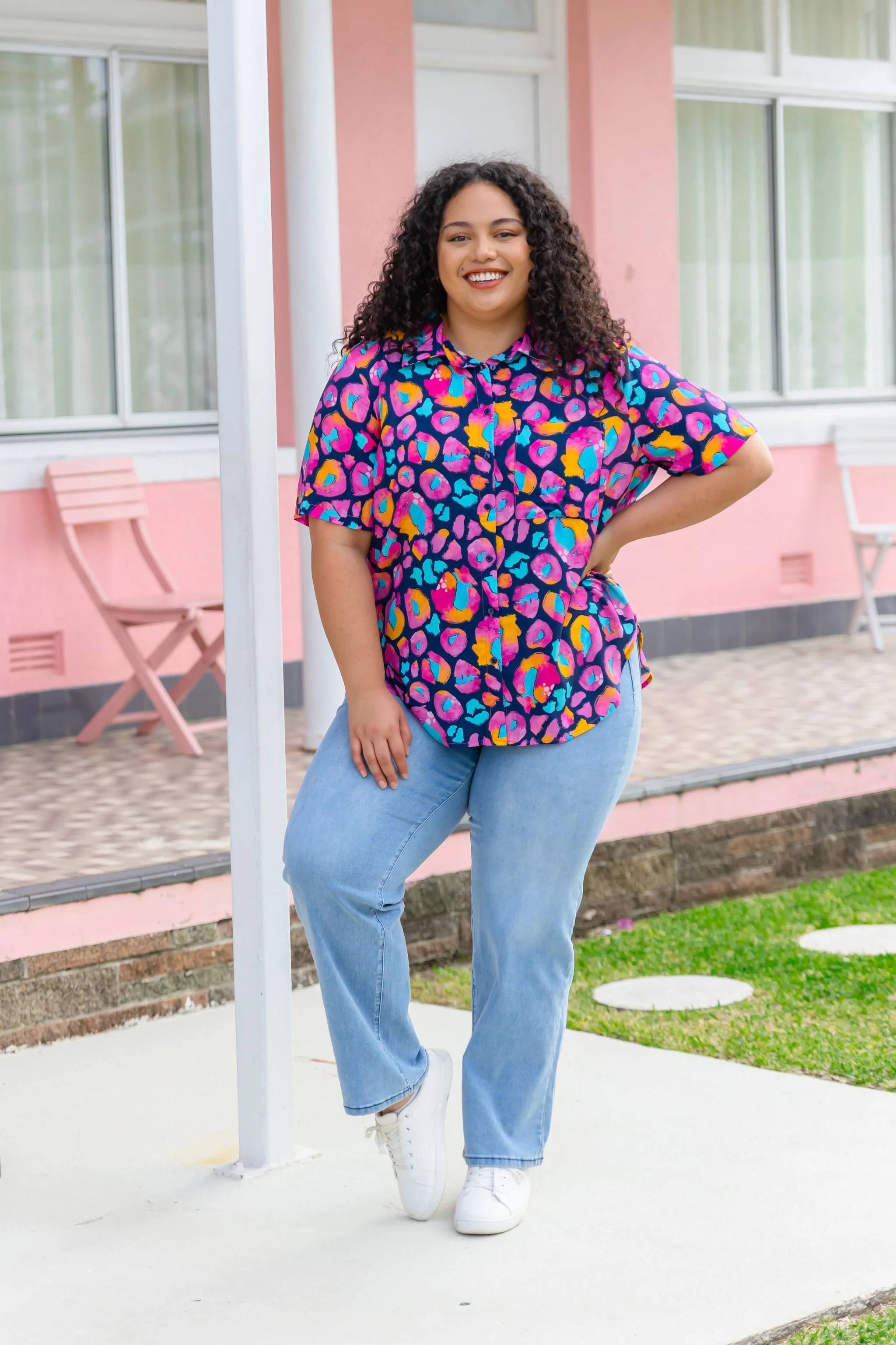 Samara Shirt in Magenta Leopard by Kasey Rainbow - Image 18